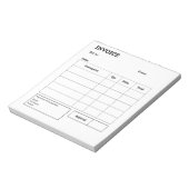 Minimalistische factuur notitieblok (Linkerzijde)