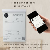 Minimalistische factuur verkoopbon kleine ondernem notitieblok