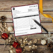 Minimalistische factuursjabloon voor zakelijk gebr notitieblok