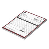 Minimalistische factuursjabloon voor zakelijk gebr notitieblok (Linkerzijde)