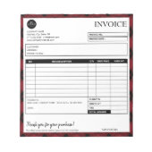 Minimalistische factuursjabloon voor zakelijk gebr notitieblok (Voorkant)