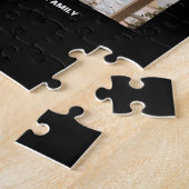 Minimalistische Familie 4 Foto Collage Jigsaw Puzz Legpuzzel (Zijkant)