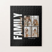 Minimalistische Familie 4 Foto Collage Jigsaw Puzz Legpuzzel (Verticaal)