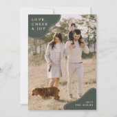 Minimalistische familie foto kerst Kaart (Voorkant)