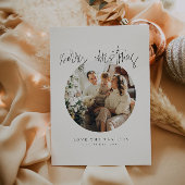 Minimalistische familie foto kerst Kaart