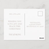 Minimalistische familie foto kerst Kaarten – eenvo (Achterkant)