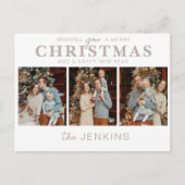 Minimalistische familie foto kerst Kaarten – eenvo (Voorkant)