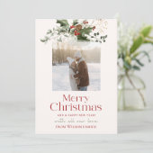 Minimalistische Familie Kerstkaart (Staand voorkant)