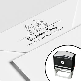 Minimalistische familiefolie zelfinktende stempel