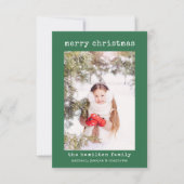 Minimalistische familiefoto stijlvolle kerst Kaart (Voorkant)