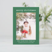 Minimalistische familiefoto stijlvolle kerst Kaart (Staand voorkant)