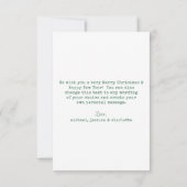 Minimalistische familiefoto stijlvolle kerst Kaart (Achterkant)