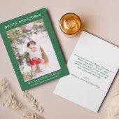 Minimalistische familiefoto stijlvolle kerst Kaart