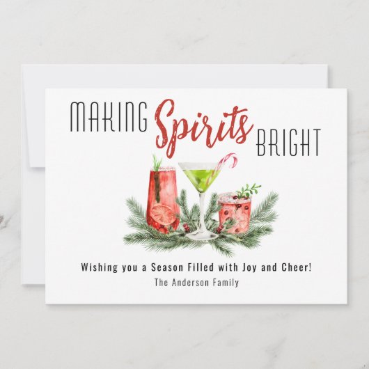 Minimalistische Familiefoto Vakantie Flat Kaart (Voorkant)