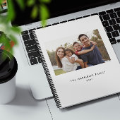 Minimalistische familienaam en foto planner