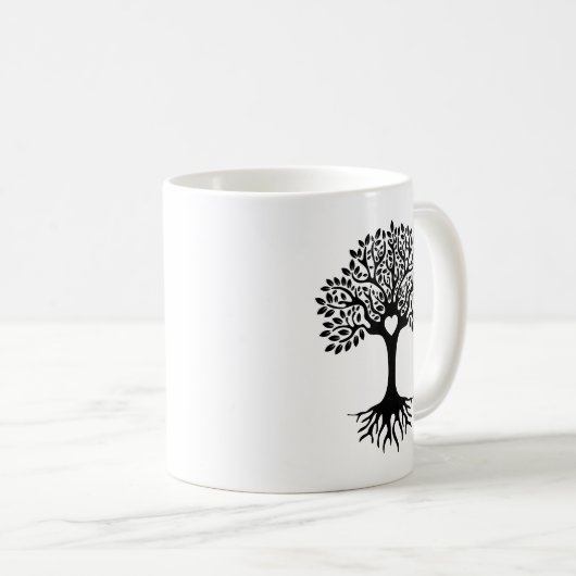 Minimalistische familiereünie met oprechte goudbla koffiemok (Voorkant rechts)