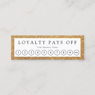 Minimalistische Faux Gold Border Loyalty Punch Kaa