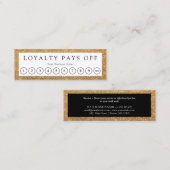 Minimalistische Faux Gold Border Loyalty Punch Kaa (Voorkant / Achterkant)