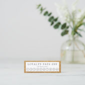 Minimalistische Faux Gold Border Loyalty Punch Kaa (Staand voorkant)