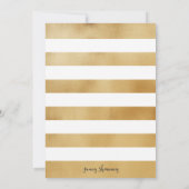 Minimalistische Faux Gold Foil Script Graduparty Kaart (Achterkant)