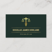 Minimalistische Faux Gold Lines Scales of Justice Visitekaartje (Voorkant)