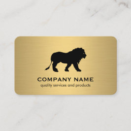 Minimalistische Faux Gold Metallic / Lion Icon Visitekaartje
