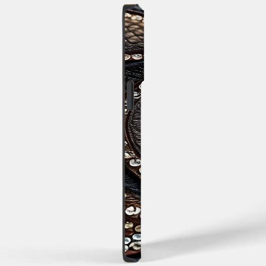  minimalistische  Faux-leder Abstract Case-Mate iPhone Case (Achterkant / Rechts)