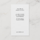 Minimalistische Faux Linen Simple Modern Visitekaartje (Achterkant)