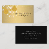 Minimalistische Faux Metallic Goud Geborsteld / Ba Visitekaartje (Voorkant / Achterkant)