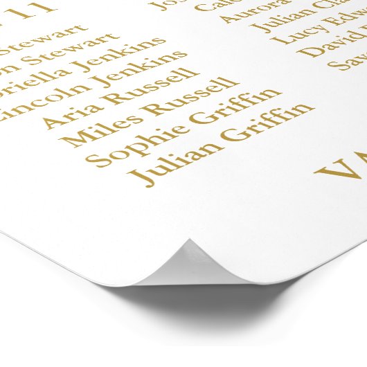 Minimalistische Favoriete Mensen Trouwstoel Grafie Poster (Hoek)