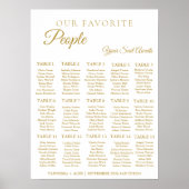 Minimalistische Favoriete Mensen Trouwstoel Grafie Poster (Voorkant)