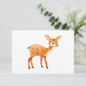 Minimalistische Fawn Blank-briefkaarten Bedankkaart (Staand voorkant)