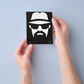 Minimalistische Fedora Zwart & Wit: Intrigerende l Flyer (Hand)