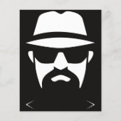 Minimalistische Fedora Zwart & Wit: Intrigerende l Flyer (Achterkant)