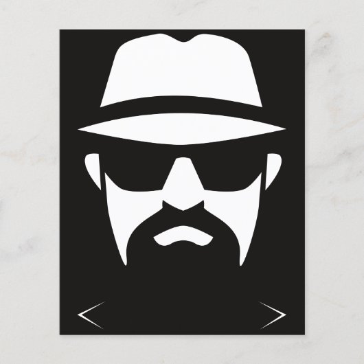 Minimalistische Fedora Zwart & Wit: Intrigerende l Flyer (Voorkant)