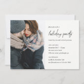 Minimalistische feestelijke fotouitnodiging kaart (Voorkant)