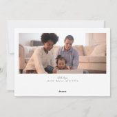 Minimalistische feestelijke kerstbomen foto feestdagenkaart (Achterkant)