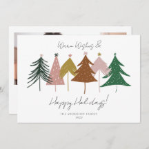 Minimalistische feestelijke kerstbomen foto