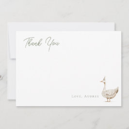 Minimalistische feestgans verjaardag plat bedankkaart