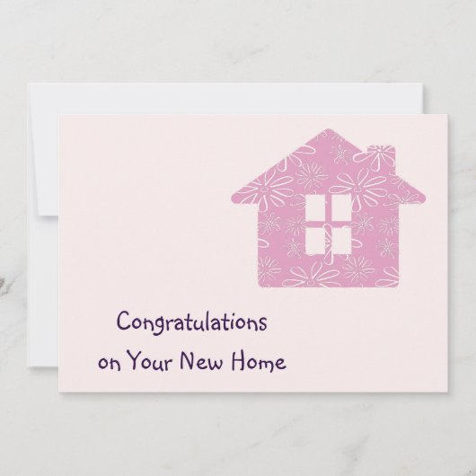 Minimalistische felicitatie met uw nieuwe huis kaa kaart (Voorkant)