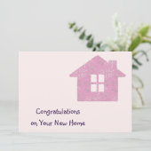 Minimalistische felicitatie met uw nieuwe huis kaa kaart (Staand voorkant)