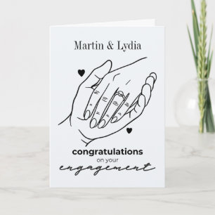 Minimalistische Felicitaties met jullie Verloving Kaart
