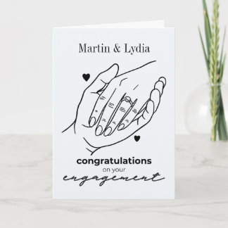 Minimalistische Felicitaties met jullie Verloving Kaart