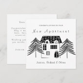 MINIMALISTISCHE FELICITATIES VOOR UW NIEUWE WONING FEESTDAGENKAART (Voorkant / Achterkant)