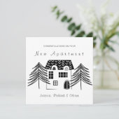 MINIMALISTISCHE FELICITATIES VOOR UW NIEUWE WONING FEESTDAGENKAART (Staand voorkant)