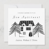 MINIMALISTISCHE FELICITATIES VOOR UW NIEUWE WONING FEESTDAGENKAART (Voorkant)