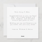 MINIMALISTISCHE FELICITATIES VOOR UW NIEUWE WONING FEESTDAGENKAART (Achterkant)