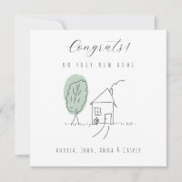 Minimalistische felicitaties voor uw nieuwe woning