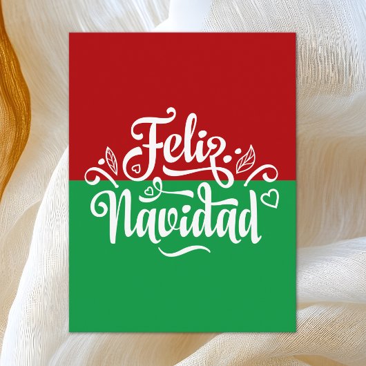 Minimalistische Feliz Navidad Spaanse kerst Briefkaart