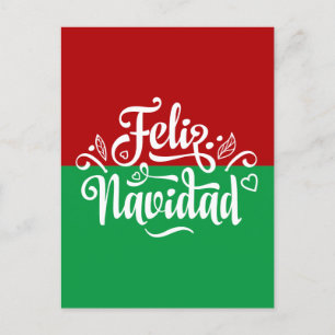 Minimalistische Feliz Navidad Spaanse kerst Briefkaart